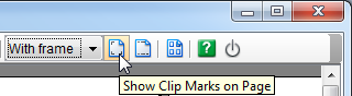Click Show Clip Marks on Page button