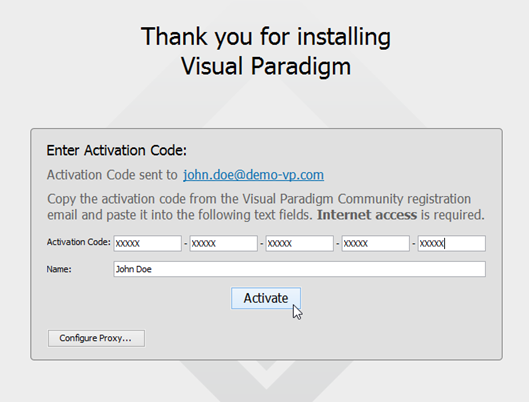 visual paradigm free activation code