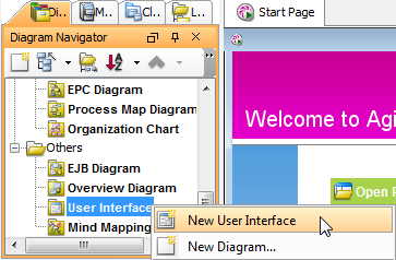 Create new user interface