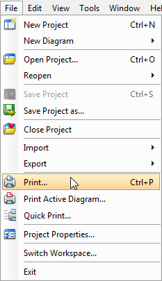 Click Print... from the main menu