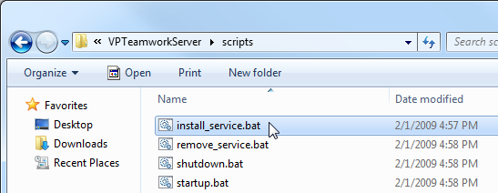 Execute install_service.bat