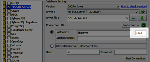 Specify the port number of your server instance