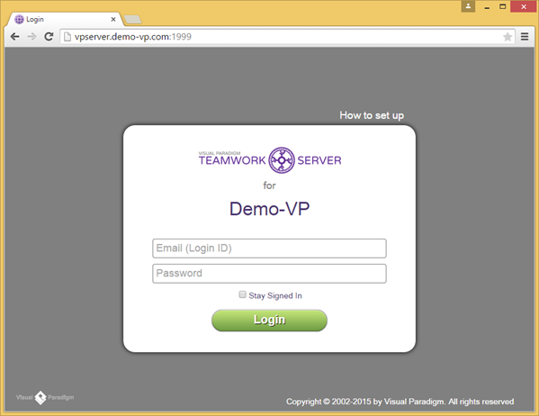 Access to VP Server via browser