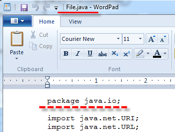 Organization of Java package