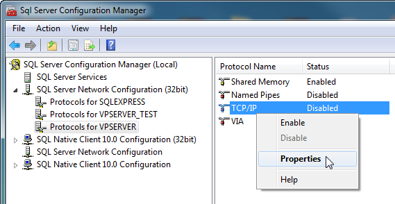 Open Properties Dialog for TCP/IP setting - Visual Paradigm Know-how