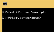 Change to the scripts folder of VPServer directory