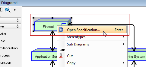 02 - right click on Firewall and select Open Specification