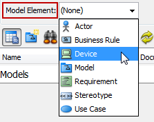 09 - select Device in the list for Model Element