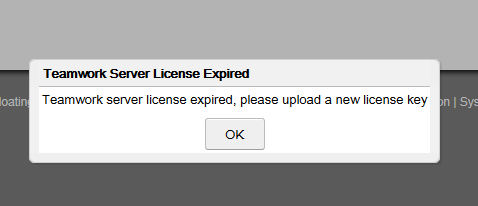 Server prompt for the license key for new version.