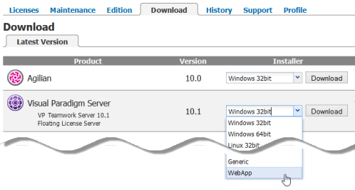 Download WebApp package of the new VP Server