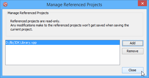 Close Manage Reference Project Dialog Visual Paradigm Know How 2695