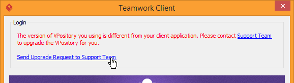Click on Send Upgrade Request to Support Team.