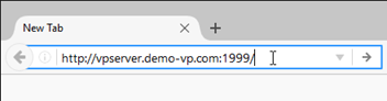 Open browser and access to VP Server