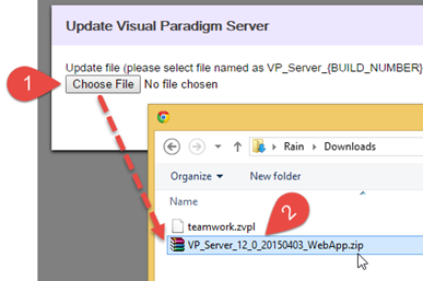 Upload WebApp package to upgrade the server