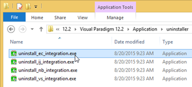 Remove existing integration via the uninstaller