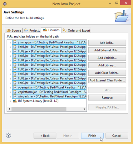 Close the New Java Project dialog
