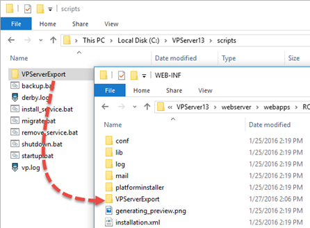 Move the migration package to WEB-INF folder of new server