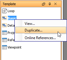 Duplicate a template