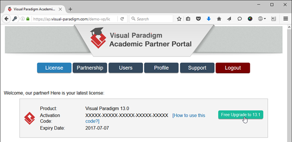 visual paradigm academic partner portal