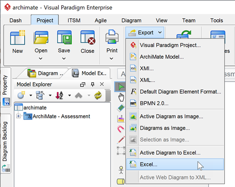 Select Export to Excel