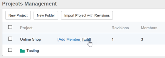 Edit the project you would like to remove story map
