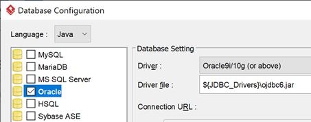 Specify JDBC driver using User Path variable