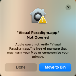 Visual Paradigm being complain as malicious software