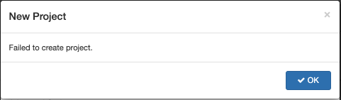 Fail to create project on Teamwork Server
