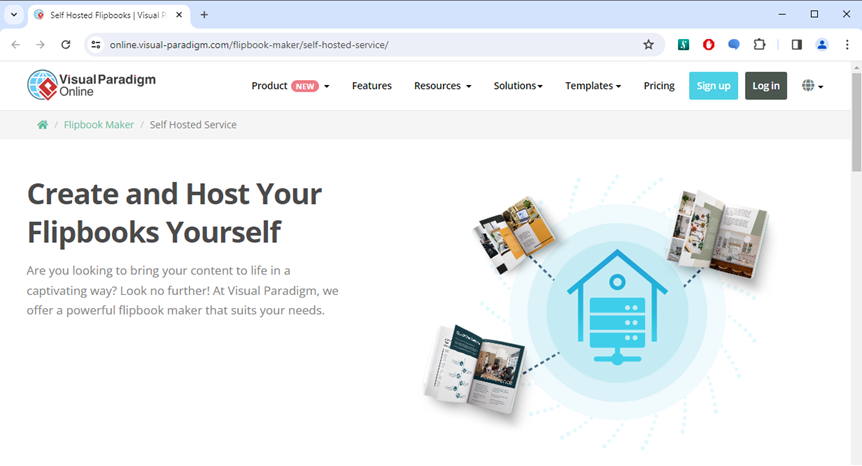 Visit Visual Paradigm Online website