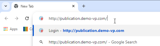 Visit Publication Server using web browser