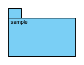 Display package caption at top left