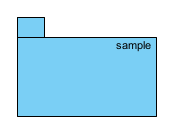 Display package caption at top right