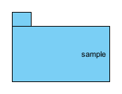 Display package caption at middle right
