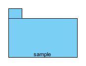 Display package caption at bottom center