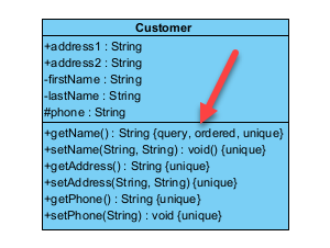 Show or hide operation's properties