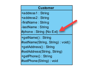 Show or hide class member's constraints