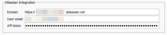 Enter Altassian domain, user email and API token