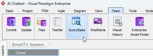 Access to QueryBase form Visual Paradigm Desktop