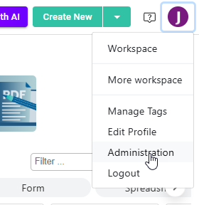Access to admin portal of the workspace